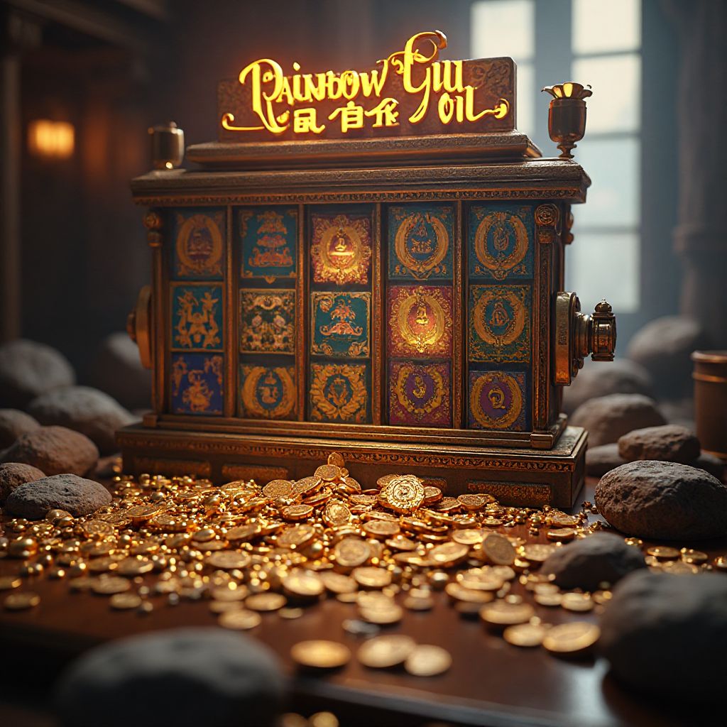 Arc-en-ciel et pièce d'or